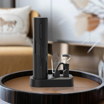 Electric Wine Opener | Automatic Corkscrew & Bottle Opener | Battery Operated | Foil Cutter & Stand | Perfect for Wine, Beer, and Kitchen Bar Use