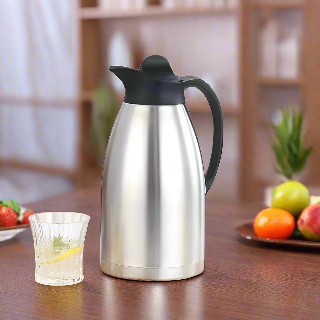 Stainless Steel Insulated Vacuum Flask | 3 Litre  Capacity for Hot & Cold Beverages | Silver