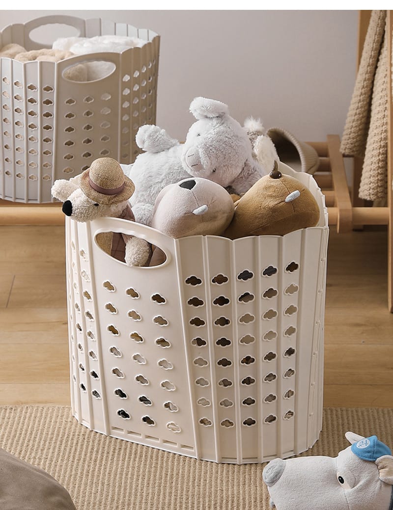 Foldable Dirty Clothes Laundry Basket Plastic Clothes Storage Basket Multifunctional Portable Dirty Clothes Basket