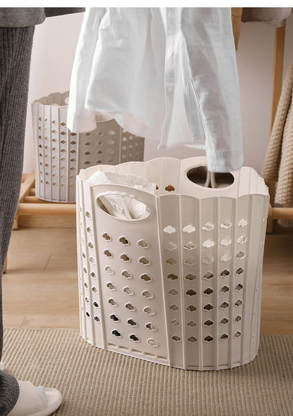 Foldable Dirty Clothes Laundry Basket Plastic Clothes Storage Basket Multifunctional Portable Dirty Clothes Basket