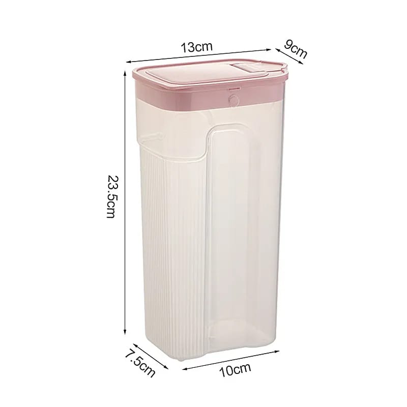 Kitchen Transparent Sealed Jar Plastic Household Storage Box | Cereals, Grains Pantry Organization | 10-13cm x 7.5-9cm x 23.5cm