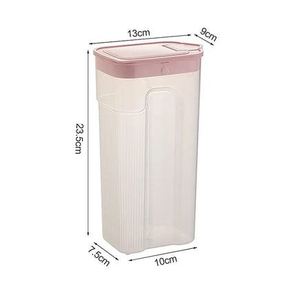 Kitchen Transparent Sealed Jar Plastic Household Storage Box | Cereals, Grains Pantry Organization | 10-13cm x 7.5-9cm x 23.5cm