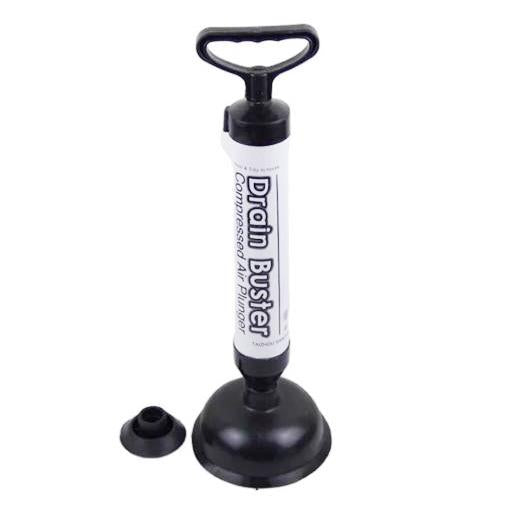 Drain Buster | Versatile Clog Cleaner for Toilets, Bathtubs, Showers, Sinks, & Drains | Two Interchangeable Plunger Heads