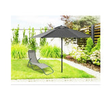 Grey Outdoor Umbrella with Base | Large Patio Sunshade | 390 cm x 247 cm