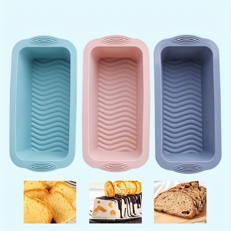 3D 100% Food Grade Silicone Mini Loaf Baking Tins | Bakeware Accessories | Baking & Desserts | Ideal for making Mini Loaves, Sugar, Chocolate, Cake, & Ice cream.