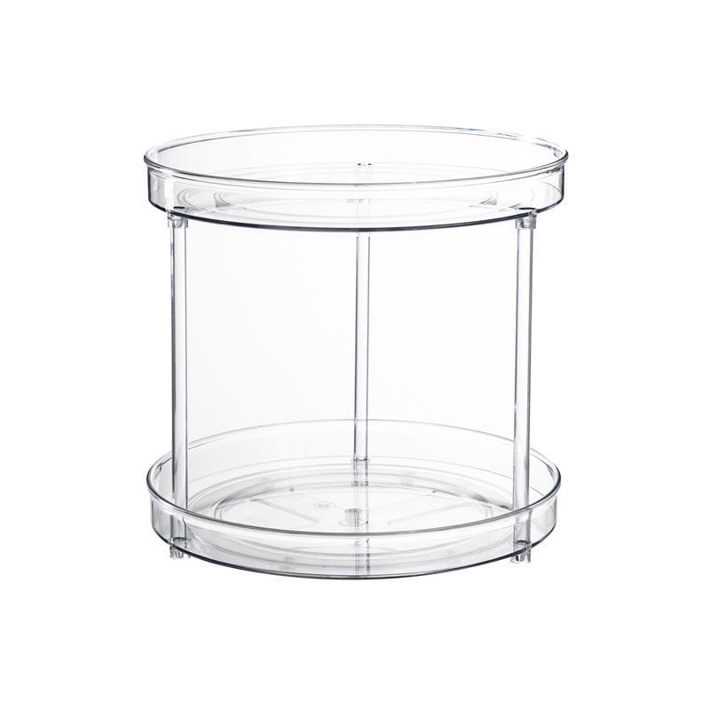 Multifunctional 2-Layer 360° Rotation Clear Cabinet Turntable Storage Organizer | Kitchen & Pantry | Bathroom & Vanity