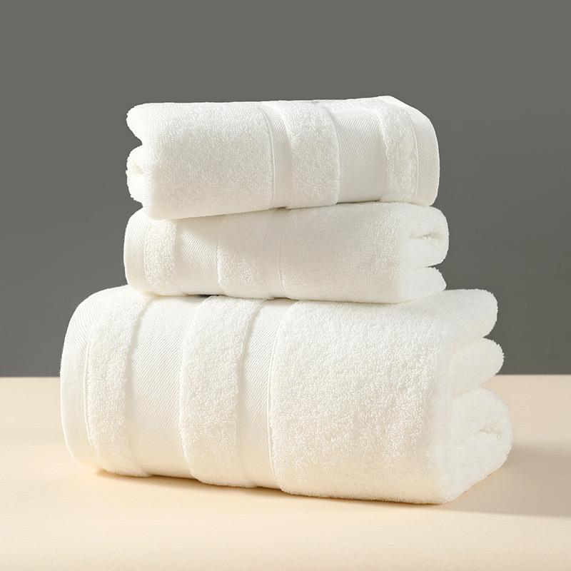 3in1 Combed Cotton Bath Towel Set | 3pcs Staple Cotton Hand Towel Plus Thick Hotel Home Bath Hand Towel | Bathroom | Kitchen Bath Hand Towels