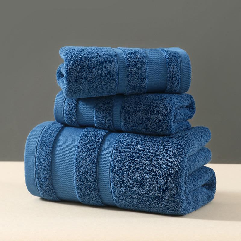 3in1 Combed Cotton Bath Towel Set | 3pcs Staple Cotton Hand Towel Plus Thick Hotel Home Bath Hand Towel | Bathroom | Kitchen Bath Hand Towels