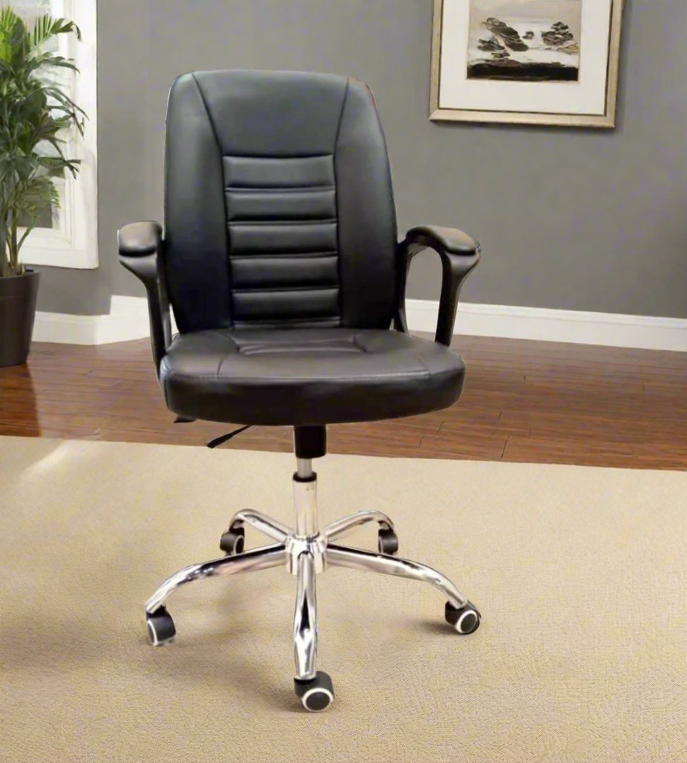 Medium Back Leather Executive Office Chair – Ergonomic Design with Adjustable Features | Office Features | Multifunctional | Executive Offices | Home Office | Conference Rooms