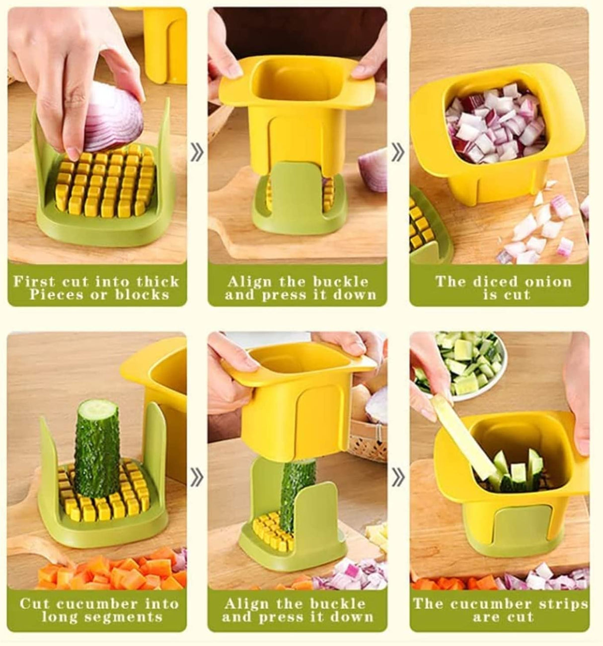 2in1 Vegetable Chopper Dicing & Slitting,Vegetable Cutter  | Onion Chips Vegetable Chopper – Efficient and Easy Food Prep