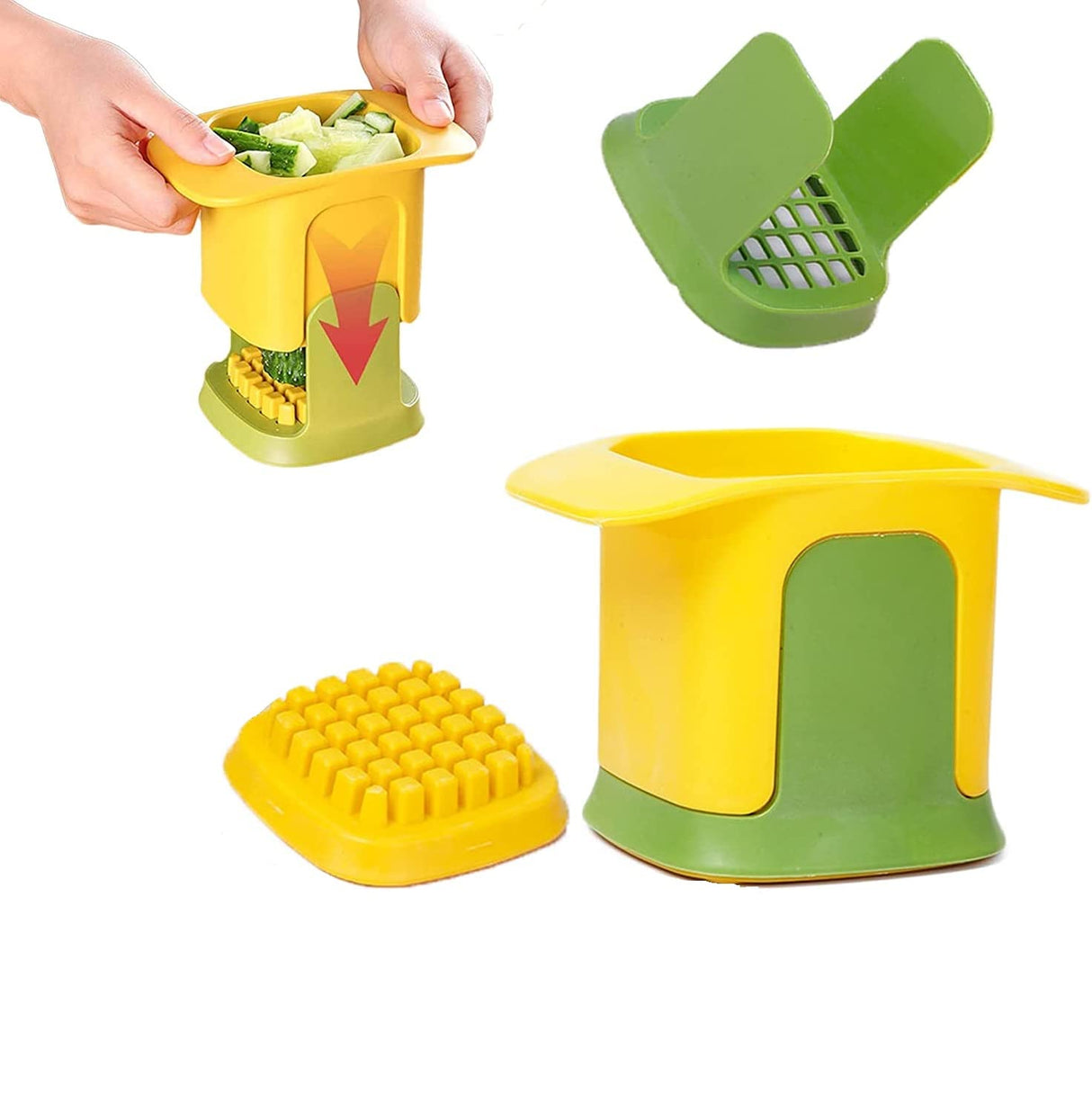 2in1 Vegetable Chopper Dicing & Slitting,Vegetable Cutter  | Onion Chips Vegetable Chopper – Efficient and Easy Food Prep