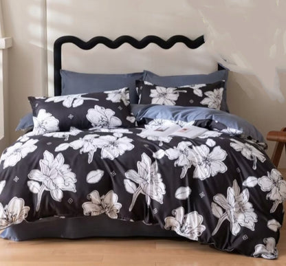 Heavy Cotton Binded Duvet Set | 7x7 Duvet with 1 Bedsheet & 2 Pillowcases