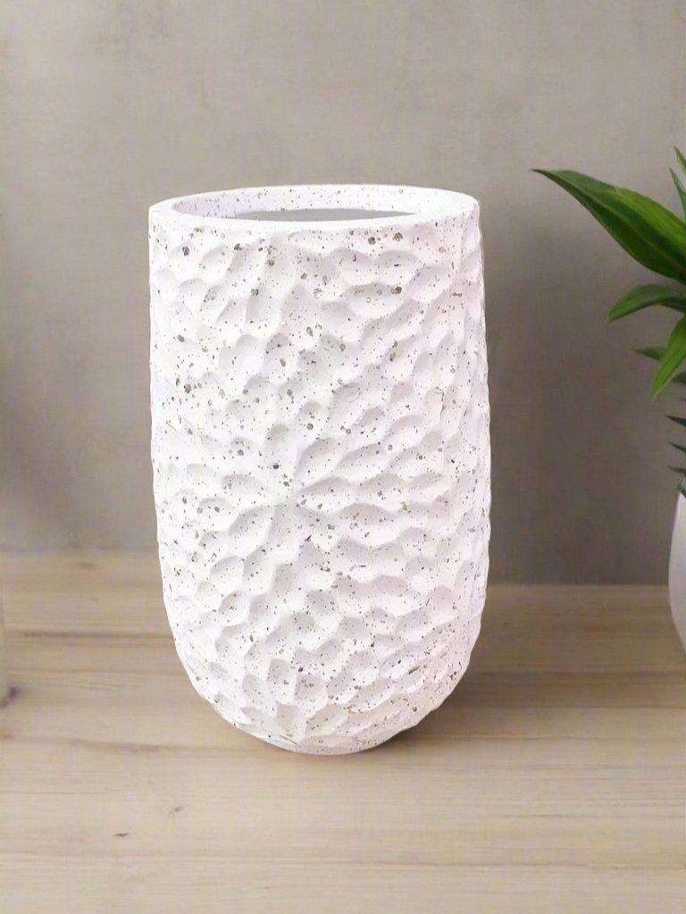 Inspirational Concrete Flower Pots | Creative Indoor | Outdoor Planter with Drainage Hole (36cm x 22cm x 22cm) | General Home Outdoor Decor