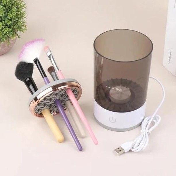 Automatic Electric Makeup Brush Cleaner | Fast & Efficient Brush Washing Machine | ABS & PC Material | Compact & Portable Design