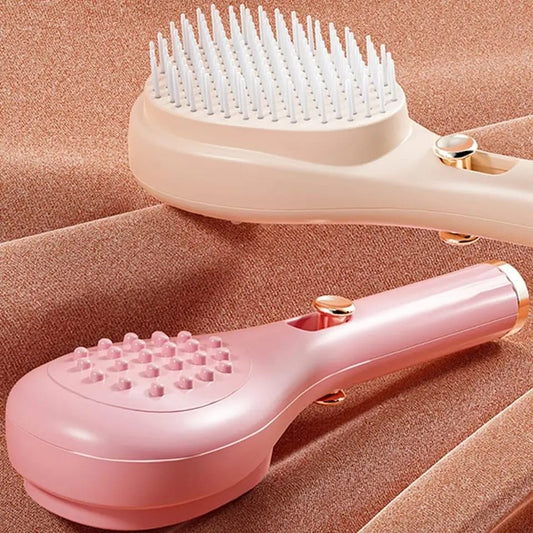 New Design Detangling Comb – Self-Cleaning, Antistatic, Available in Beige & Pink