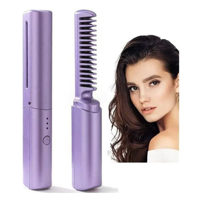 Mini Portable Hair Straightener – Wet & Dry Use, 36-Hour Long-Lasting Styling