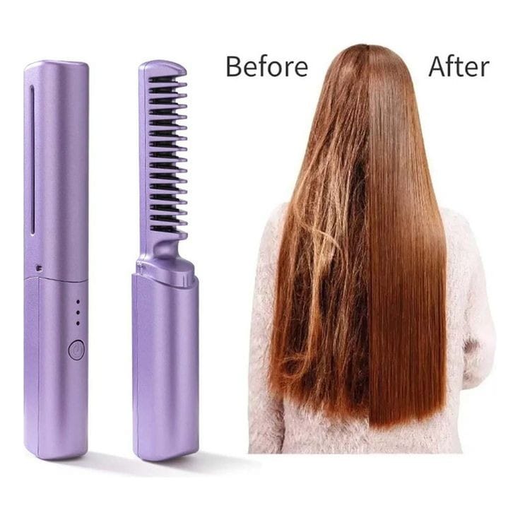 Mini Portable Hair Straightener – Wet & Dry Use, 36-Hour Long-Lasting Styling