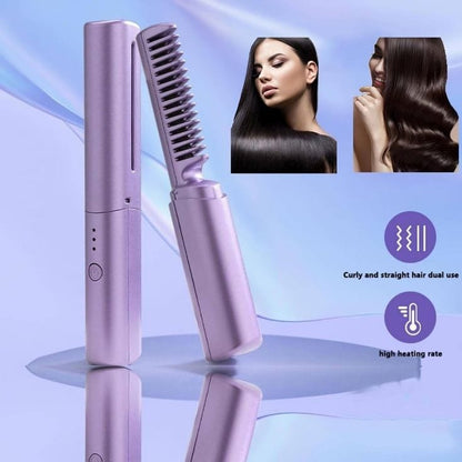 Mini Portable Hair Straightener – Wet & Dry Use, 36-Hour Long-Lasting Styling