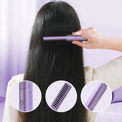 Mini Portable Hair Straightener – Wet & Dry Use, 36-Hour Long-Lasting Styling