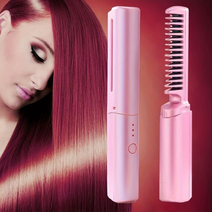 Mini Portable Hair Straightener – Wet & Dry Use, 36-Hour Long-Lasting Styling