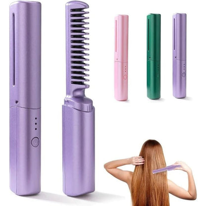 Mini Portable Hair Straightener – Wet & Dry Use, 36-Hour Long-Lasting Styling