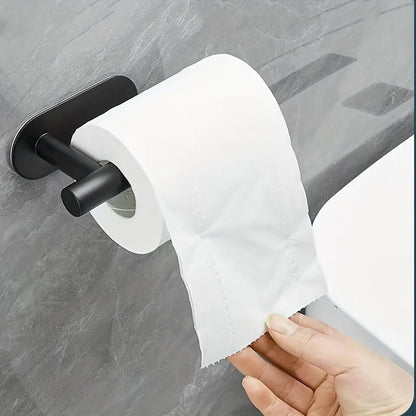 Adhesive Wall-Mount Toilet Roll Paper Holder – Stainless Steel Organizer for Kitchen & Bathroom, No Drill Installation