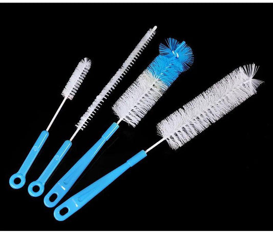 4 Piece Long Handle Cleaning Brush Set – Ideal for Baby Bottles, Pipes, Sports Bottles, and Glass Tubes