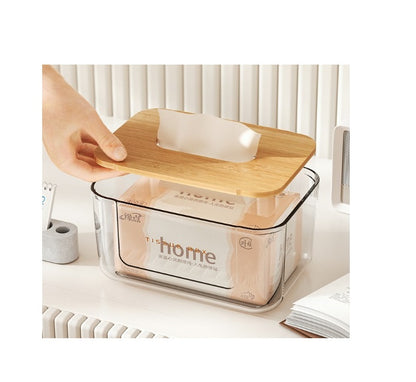 Luxury Transparent Acrylic Tissue Box | Stylish Tissue Holder for Household, Living Room, Coffee Table