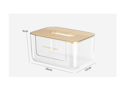 Luxury Transparent Acrylic Tissue Box | Stylish Tissue Holder for Household, Living Room, Coffee Table