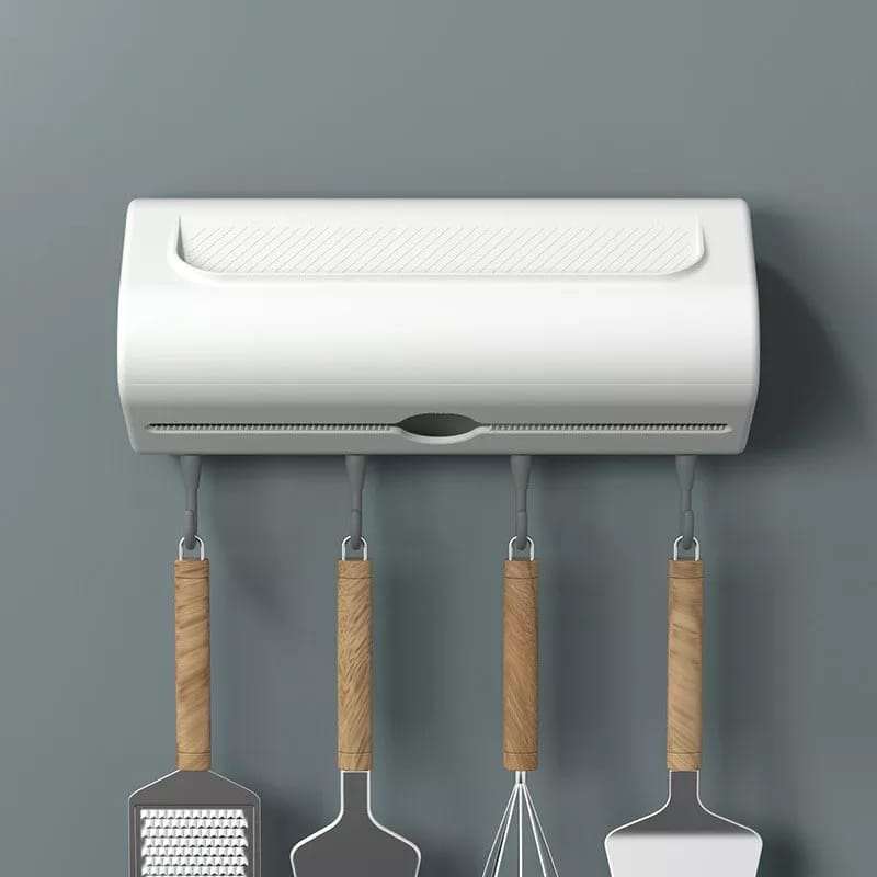 Wall Mounted Kitchen Tissue & Cling Foil Dispenser | Available in White & Dark Green | Size: 27.7cm x 11.0cm x 15.5cm