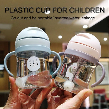 250ml Baby Water Bottle Learning Cup | Anti Choke NonSpill Training Cup | LeakProof with Gravity Ball Straw