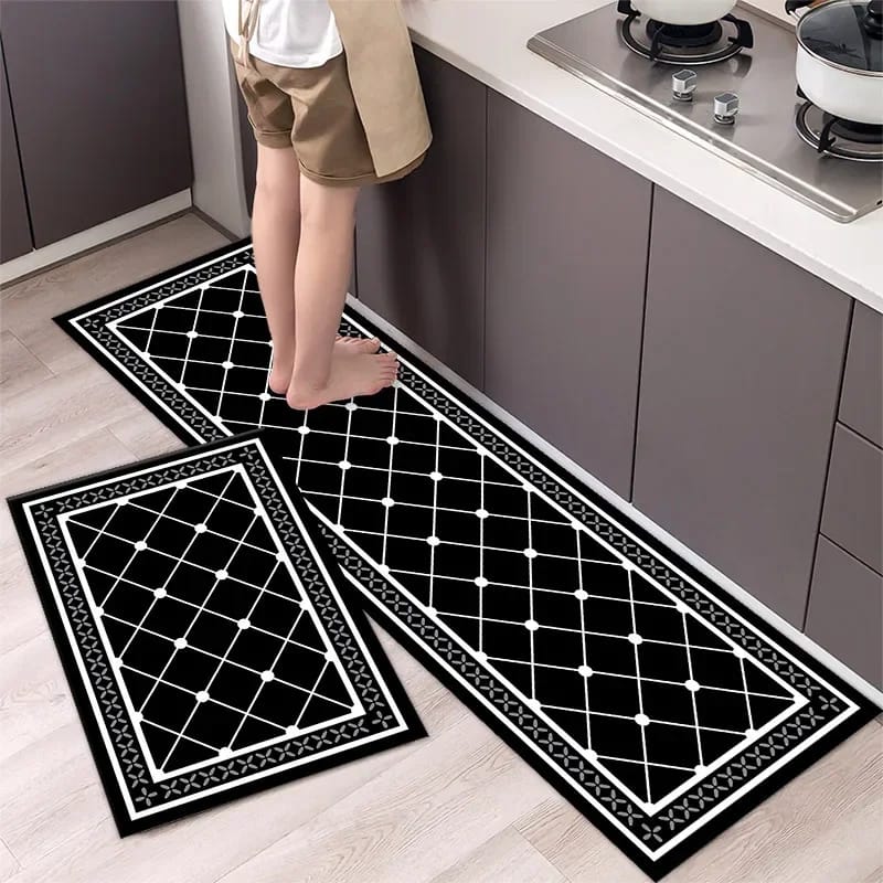 Kitchen Anti-Slip Mats 2-Piece Set – Big & Medium Sizes for Enhanced Safety and Grip