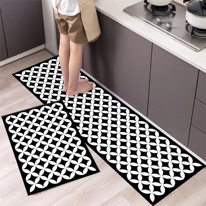 2 in 1 Kitchen Antisllip Mats Set | Large and Medium Sizes, Durable and Safe | Kitchen Mats