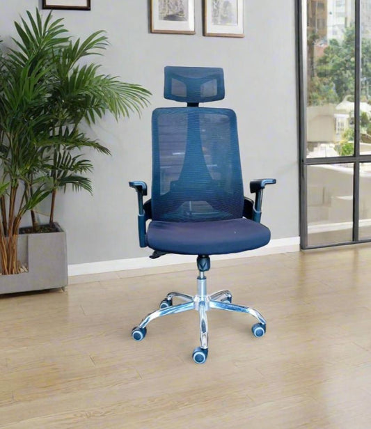 Ergonomic Mesh  Executive Office Chair with Adjustable Headrest and Armrests | High Back Support