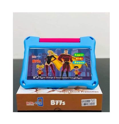 BeBe B77s+ Kids Educational Tablet | 7 Inch Screen | 4GB RAM, 128GB Storage | Android 12 | Sim Enabled | Pre-installed Apps | Includes Play Store, Zoom, Netflix, Google Meet, YouTube