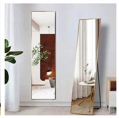 High Quality Dressing Mirror with Stand | Elegant Gold Black Finish | 150 cm x 40 cm