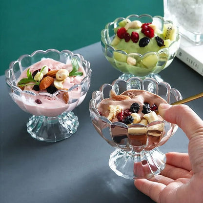 2 Piece Transparent Clear Cocktail Glass Dessert Cup Set | Perfect For Serving Cocktails, Mousse, Sorbet, Or Other Desserts At Parties, Gatherings, Everyday Use