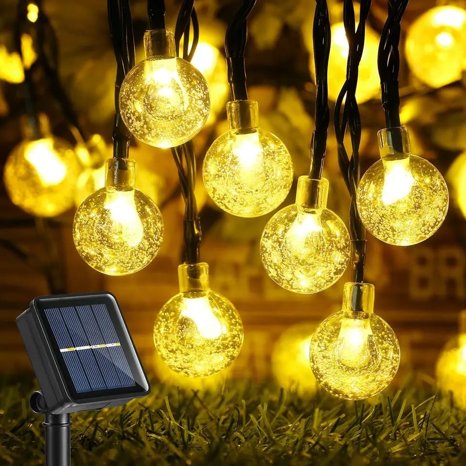 Solar Powered Garden LED Lights | 10 Meters Long | Waterproof Outdoor & Indoor LED String Lights | Easy Installation | 70-100 LED Bulbs