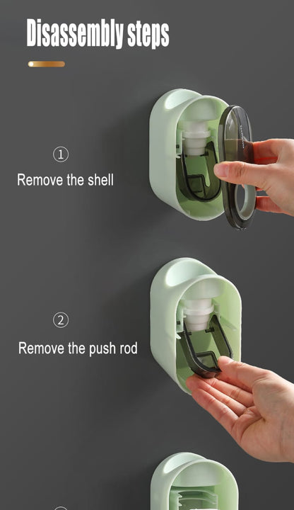 Automatic Toothpaste Dispenser | Wall Mounted Toothpaste Squeezer | Light Luxury Design | Available in Light Green, Blue, White, Black, Pink, Jungle Green