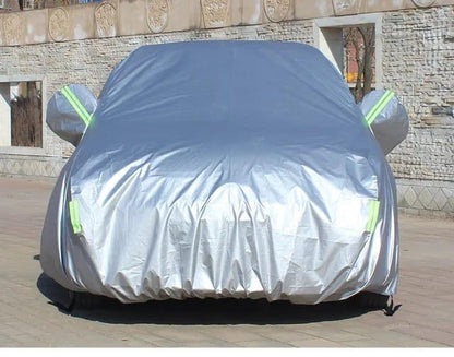 High Quality Universal Grey Car Cover with Fleece Lining & Reflective Sides | Waterproof, Scratch & Heat Resistant | Size XXL (Vanguard, X-Trail)