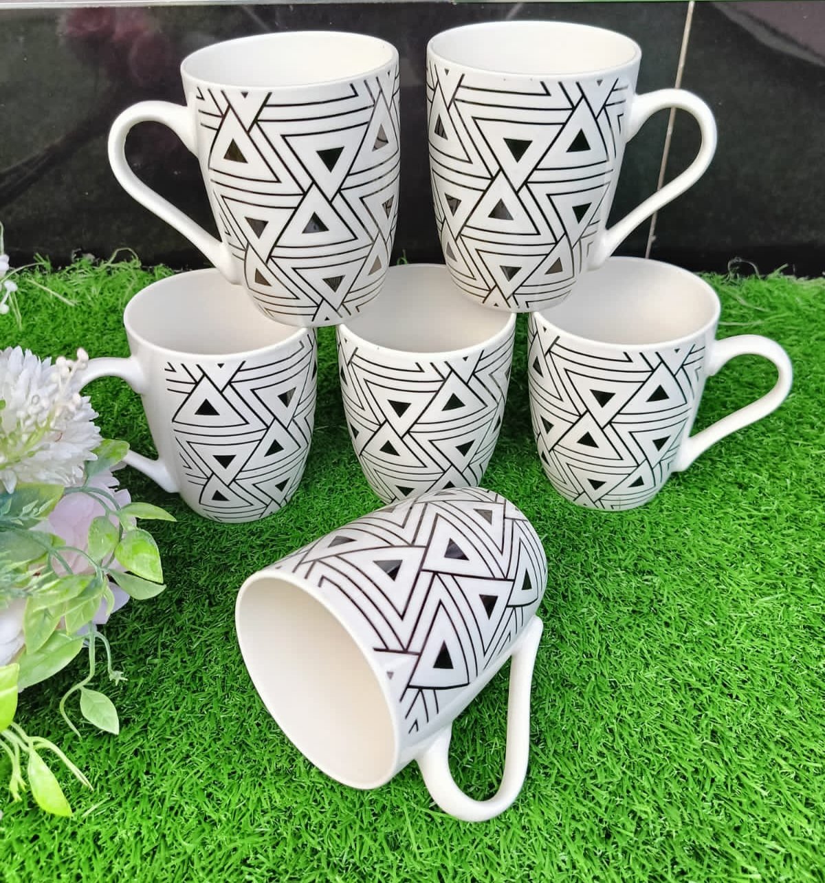 Set of 6 Ceramic Mugs | Elegant and Durable | Suitable For Both Casual & Formal Occasions