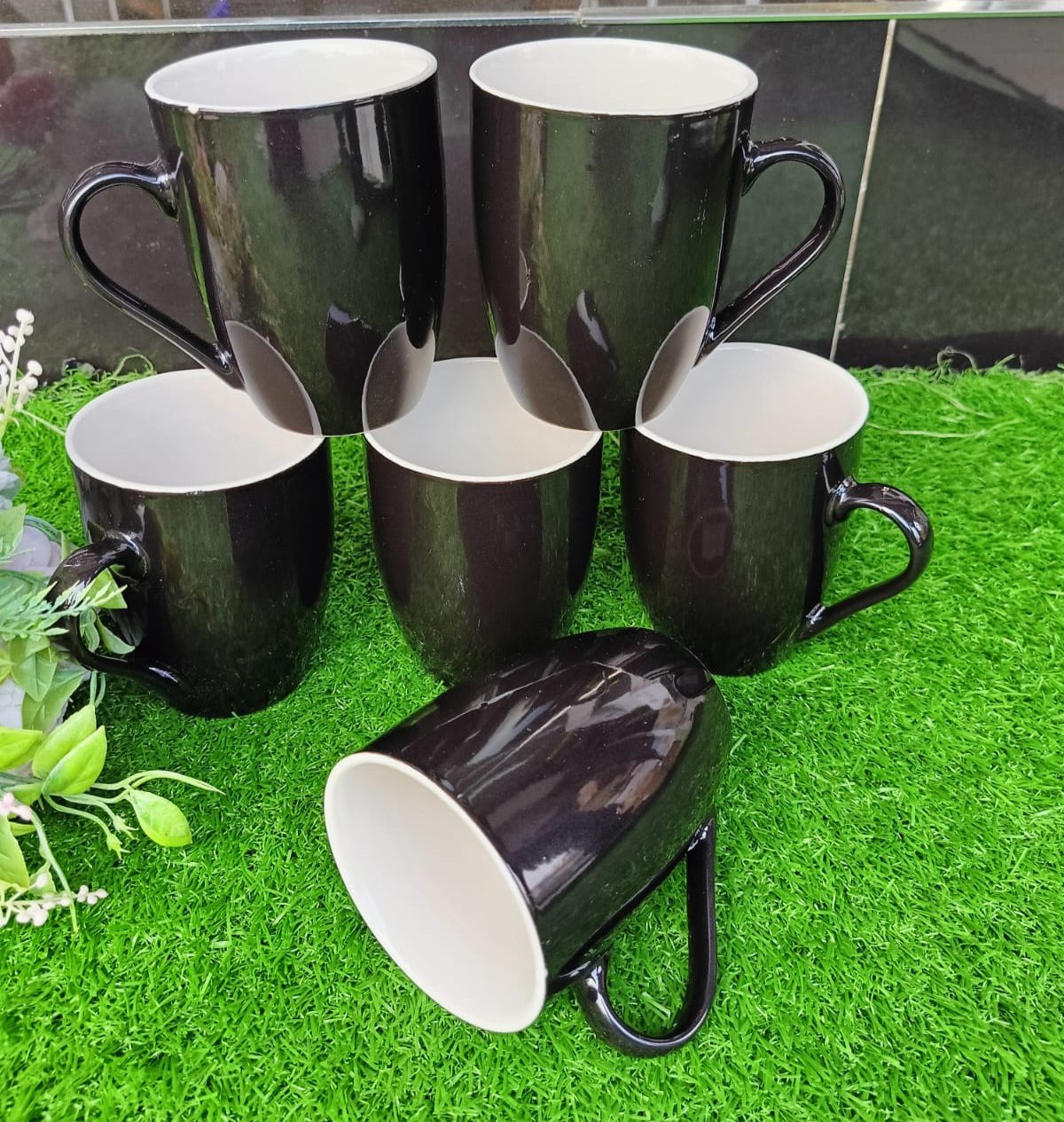 Set of 6 Ceramic Mugs | Elegant and Durable | Suitable For Both Casual & Formal Occasions