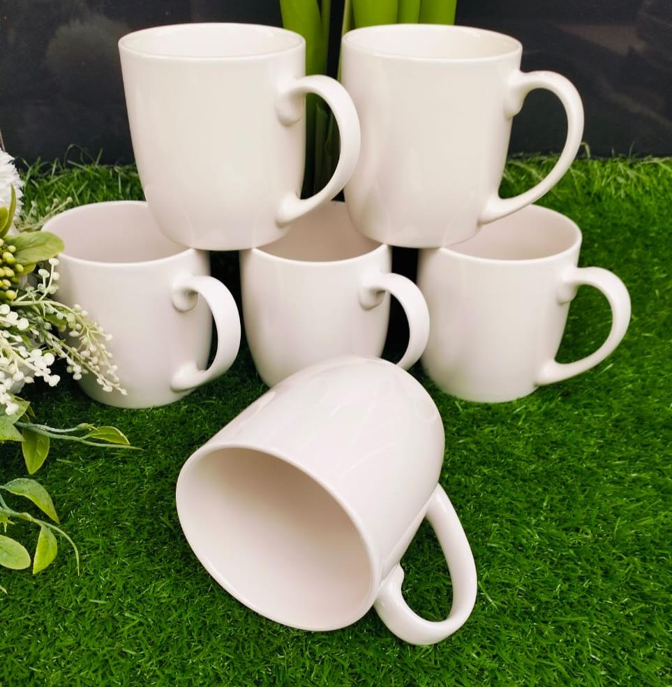 Set of 6 Ceramic Mugs | Elegant and Durable | Suitable For Both Casual & Formal Occasions