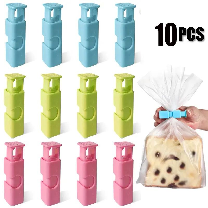 10Pc | Quick Sealing Clips | Kitchen Food Preservation Tool | Snack Fresh Seal Bag Clips | Food Storage Sealer Clamps