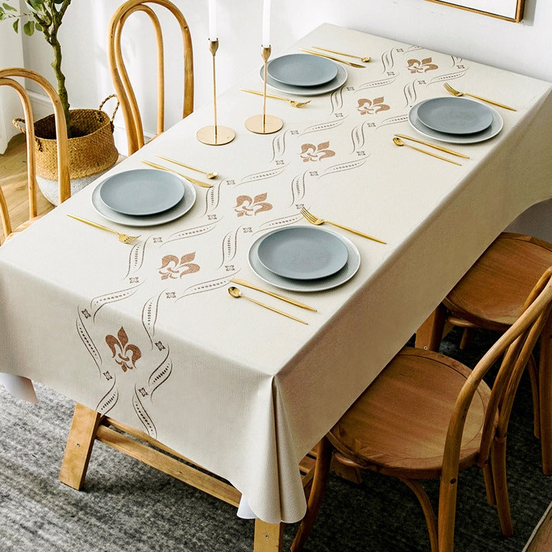 Nordic Style PVC Table Cloth | Oil Proof and Waterproof, 140x220cm | Dining Room Decor | Ideal For Dining Tables, Kitchen Tables, & Outdoor Tables