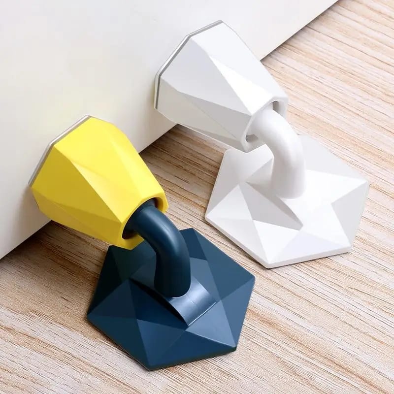 Diamond Shape Door Stopper | Peel and Stick | Soft Silicone | Floor & Wall Protection