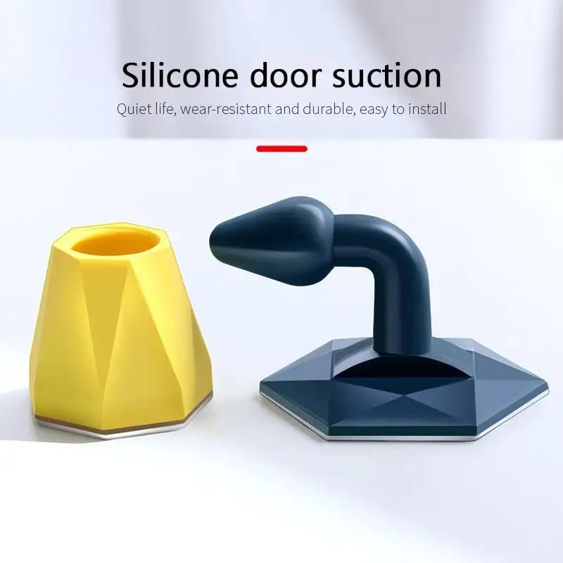 Diamond Shape Door Stopper | Peel and Stick | Soft Silicone | Floor & Wall Protection