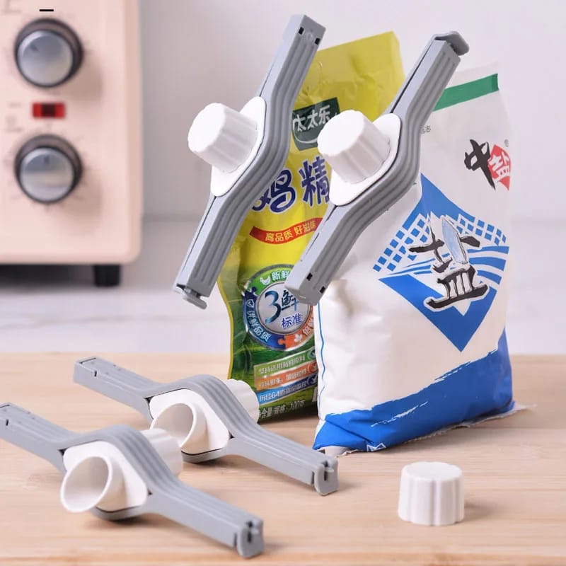 1pc Snack Packaging Bag Sealing Clip | Food Sealing Clip with Nozzle and Lid | Reusable Kitchen Tool