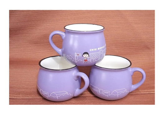 High Quality Ceramic Pot Cup | 320ml Capacity | Purple Color | Ideal For Serving Tea, Coffee Hot Cold Beverages