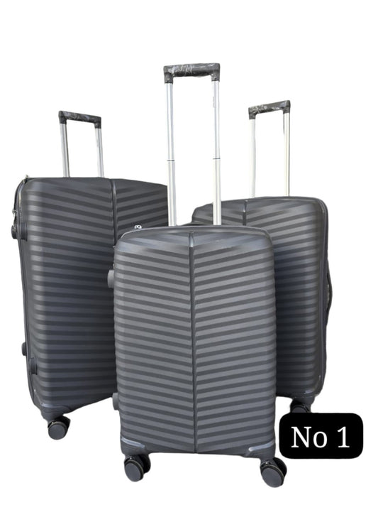 3 in 1 Unbreakable PP Suitcase Set | Zipper Closure, 360 Spinner Wheels, Telescopic Handle | Superior Quality | Sizes: 75cm, 69cm, 59cm | Grey, Maroon